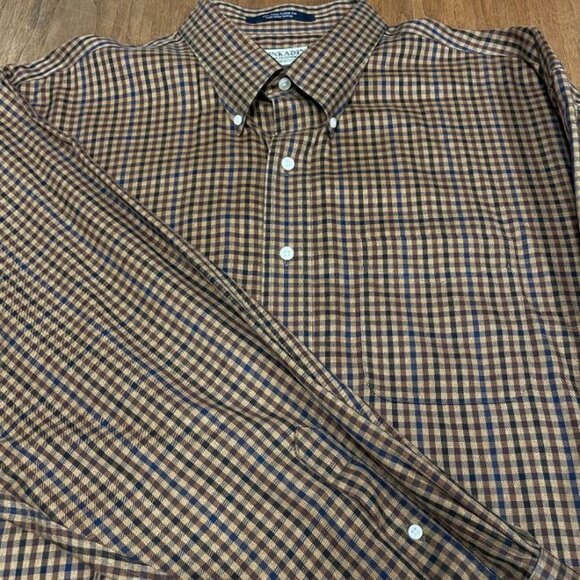 Kinkade's Men's Casual Shirt - Brown Check - Size XXL - EUC - Picture 4 of 9